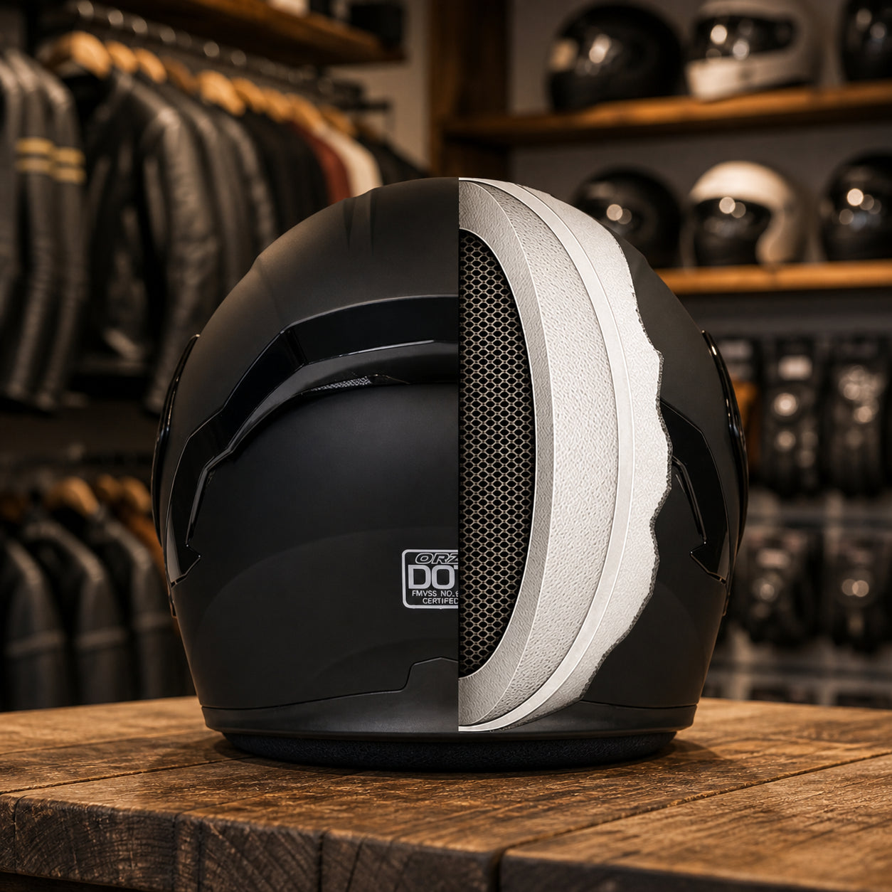REBELRUST Shadow Pro Motorcycle Full Face Helmet - front view
