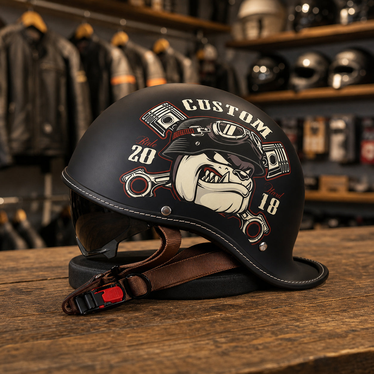 REBELRUST Vintage Cruiser Helmet - Custom