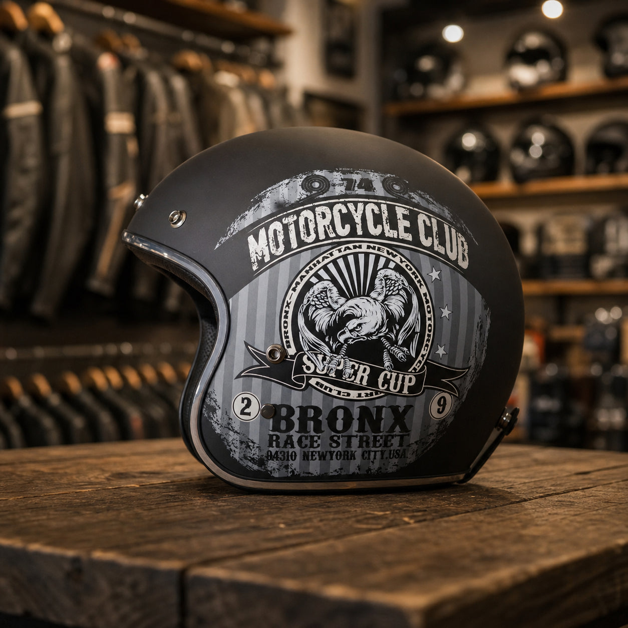 REBELRUST Fiberglass Retro Motorcycle Helmet - Colorway 03