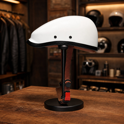 REBELRUST Vintage Low-Profile Half Helmet - Chrome