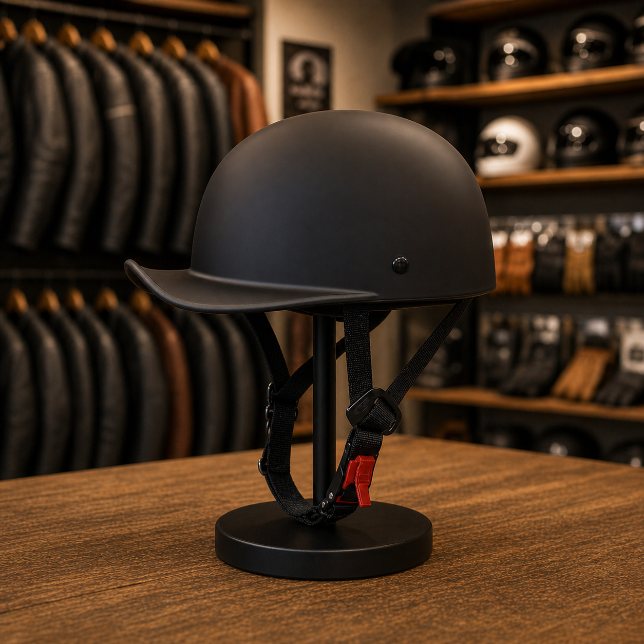 REBELRUST Retro 90s Half Helmet - front view