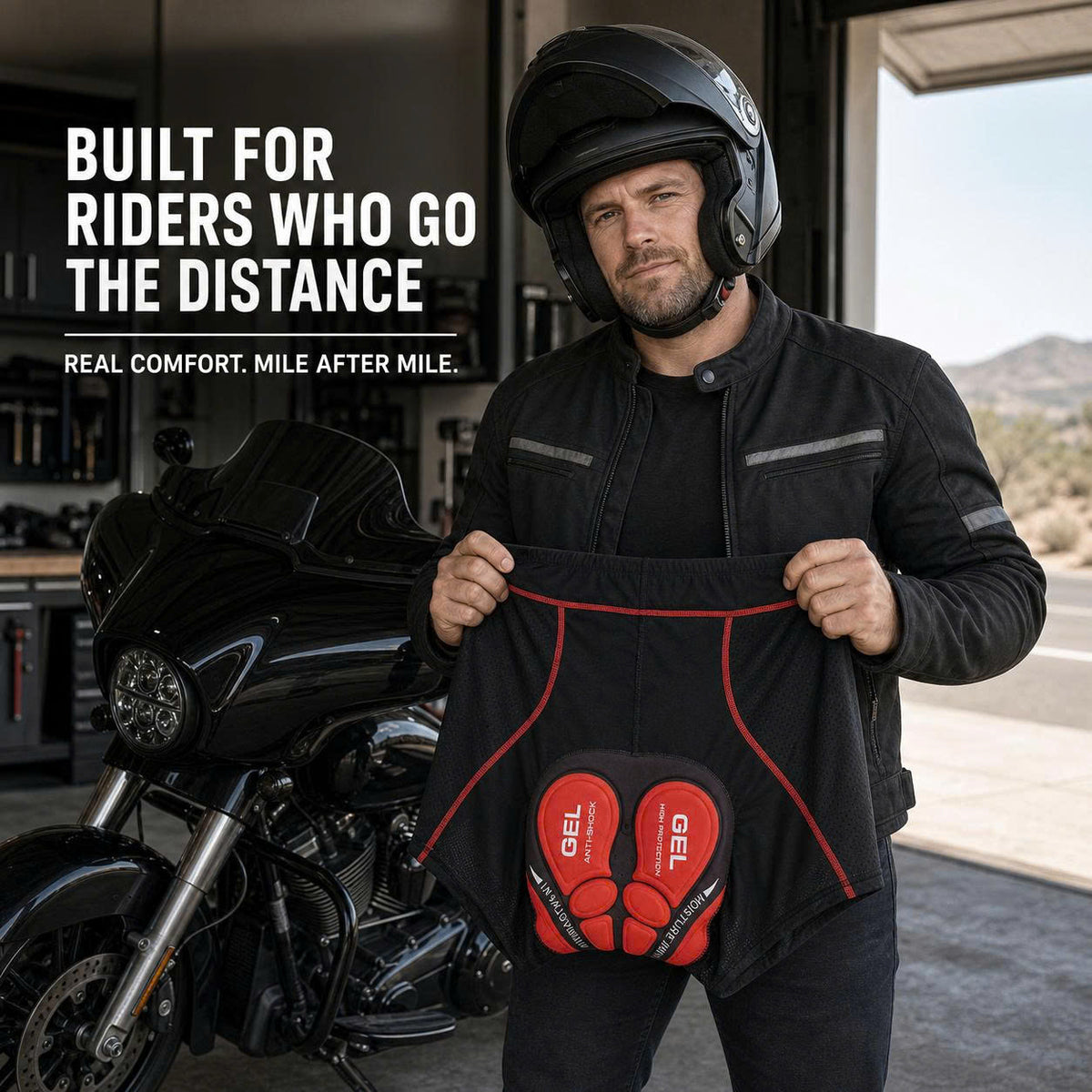 REBELRUST Pro-Tour Motorcycle Padded Shorts