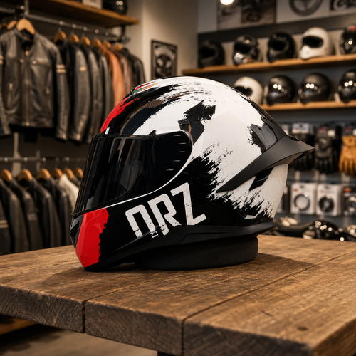 REBELRUST X-Pro Full Face Helmet - Storm Racer, Black Lens