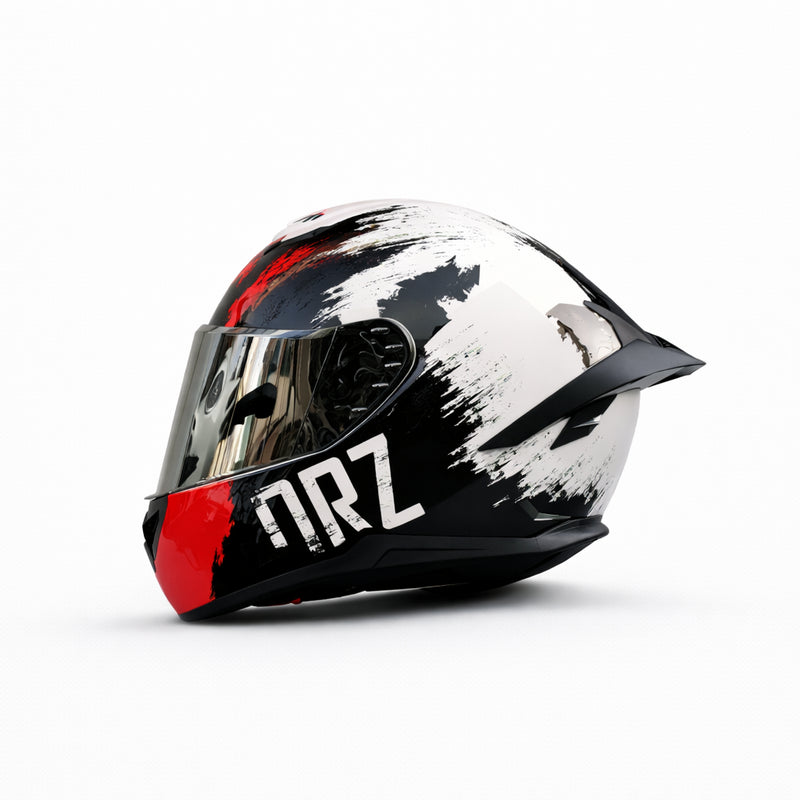 REBELRUST X-Pro Full Face Helmet - Storm Racer, Silver Lens