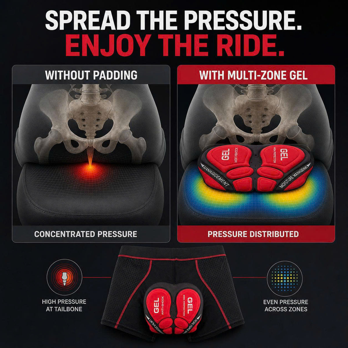 REBELRUST Pro-Tour Motorcycle Padded Shorts