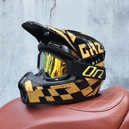 REBELRUST Full Face Off-Road Motocross Helmet - side profile
