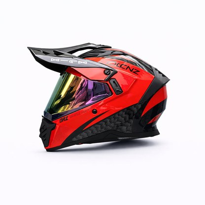REBELRUST StormBlade XR Adventure Pro Full Face Helmet - Red Dominator, Purple Lens