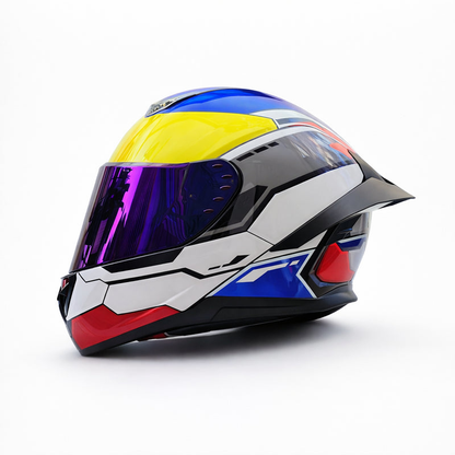 REBELRUST X-Pro Full Face Helmet - Apex Racer, Purple Lens