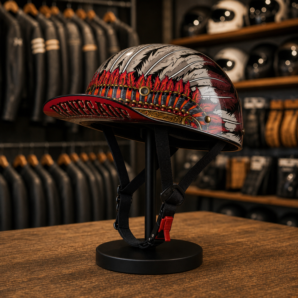 REBELRUST Retro 90s Half Helmet - Indian Classic