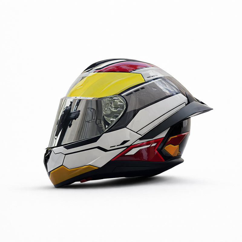 REBELRUST X-Pro Full Face Helmet - Apex Racer Pro, Silver Lens