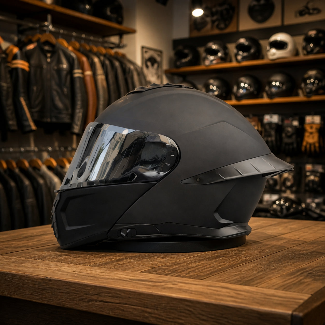 REBELRUST StrikeForce Full Face Motorcycle Helmet - Matte Black (Silver Lens)