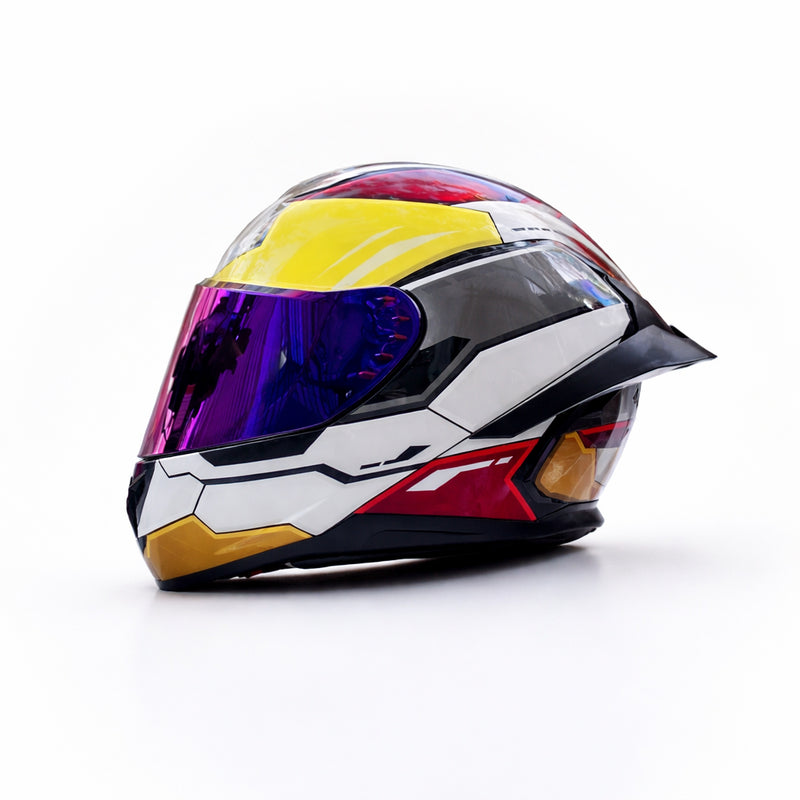 REBELRUST X-Pro Full Face Helmet - Apex Racer Pro, Purple Lens