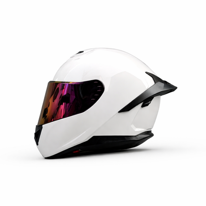 REBELRUST X-Pro Full Face Helmet - White, Purple Lens