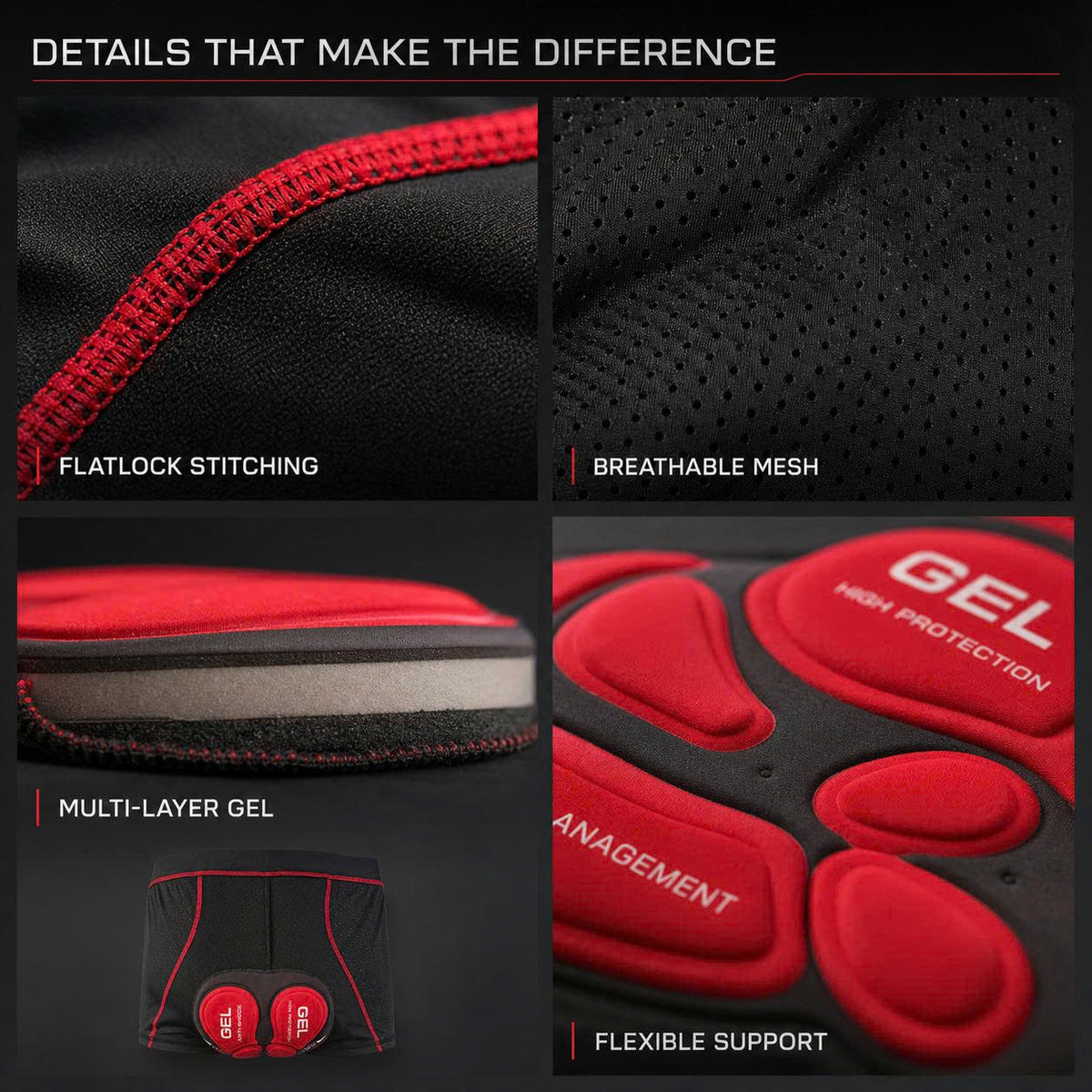 REBELRUST Pro-Tour Motorcycle Padded Shorts