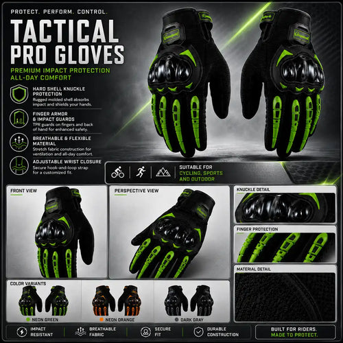 REBELRUST RaptorGrip Tactical Gloves - front view