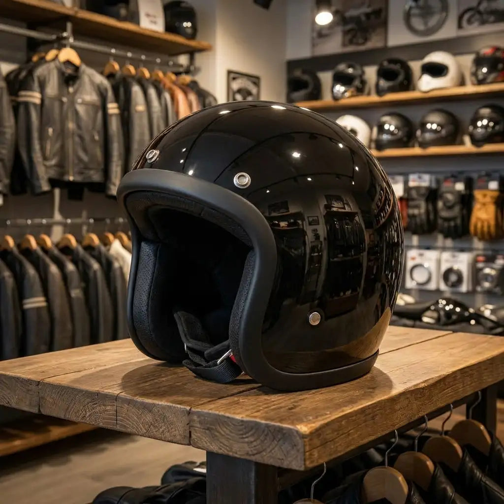 Low Profile Vintage Motorcycle Helmet