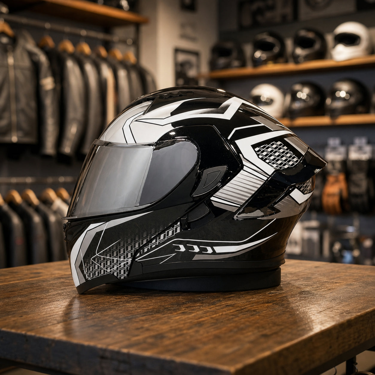 REBELRUST Vortex Carbon Full Face Helmet - front view