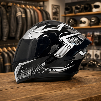 REBELRUST Vortex Carbon Full Face Helmet - side profile