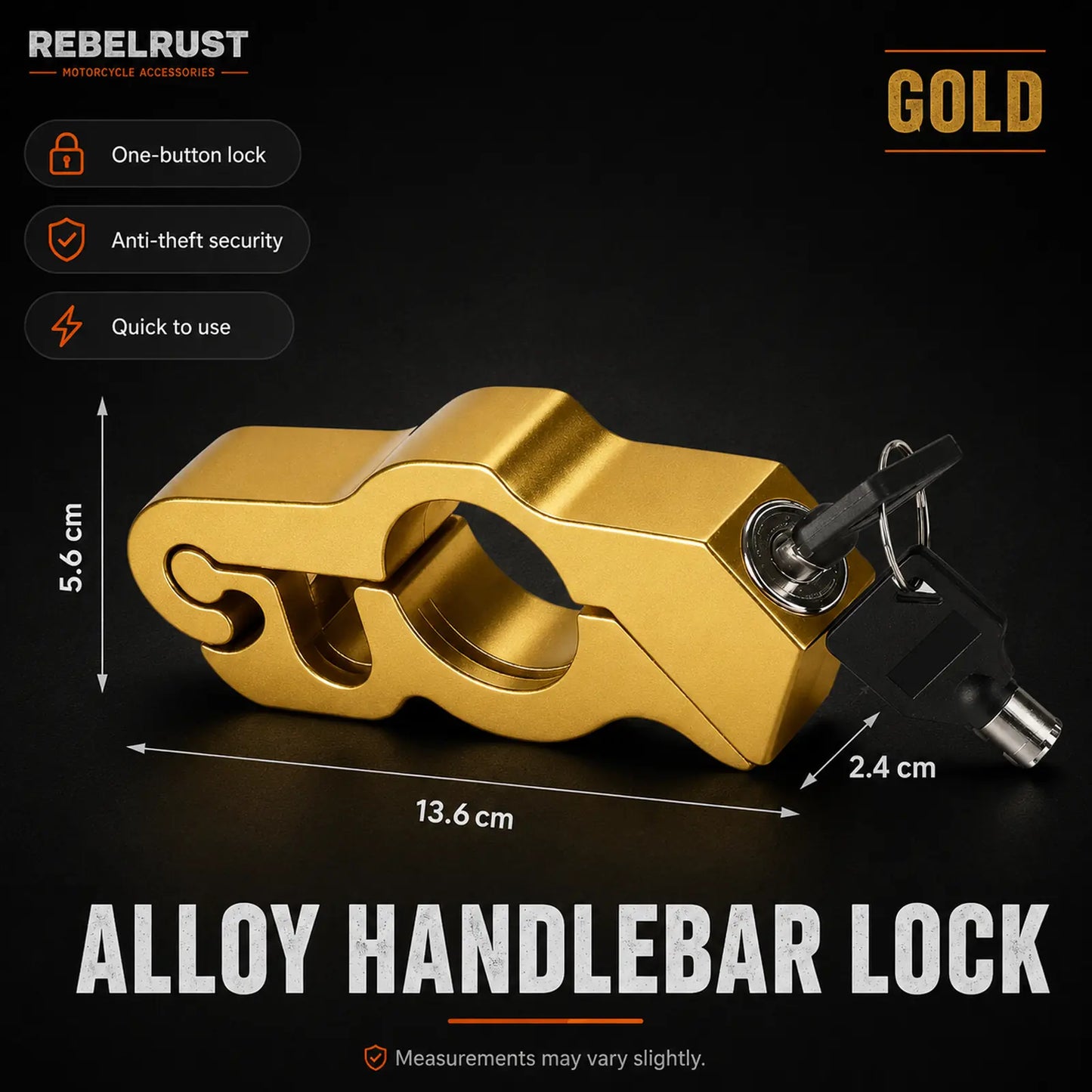 REBELRUST - Anti-Theft Grip Lock for Motorcycles