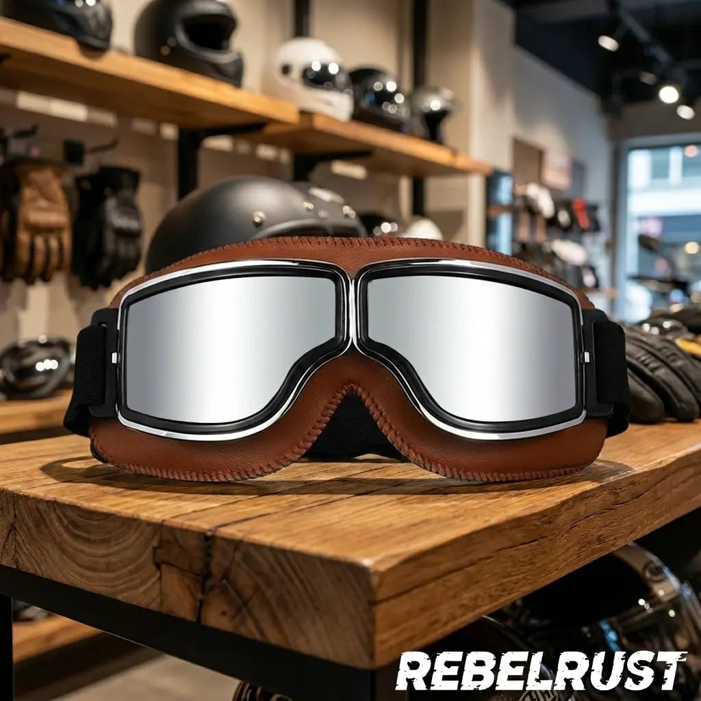 Brown Leather Frame Silver