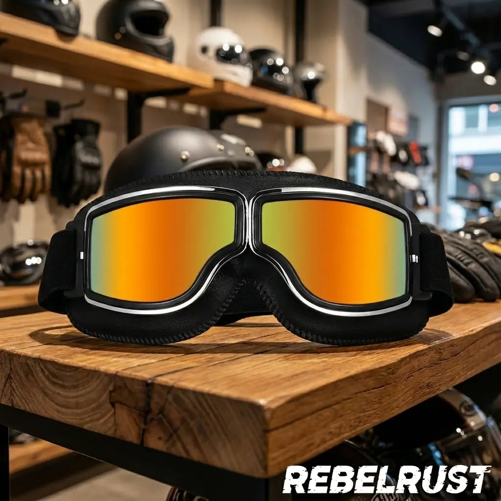 Black Leather Frame Red Color