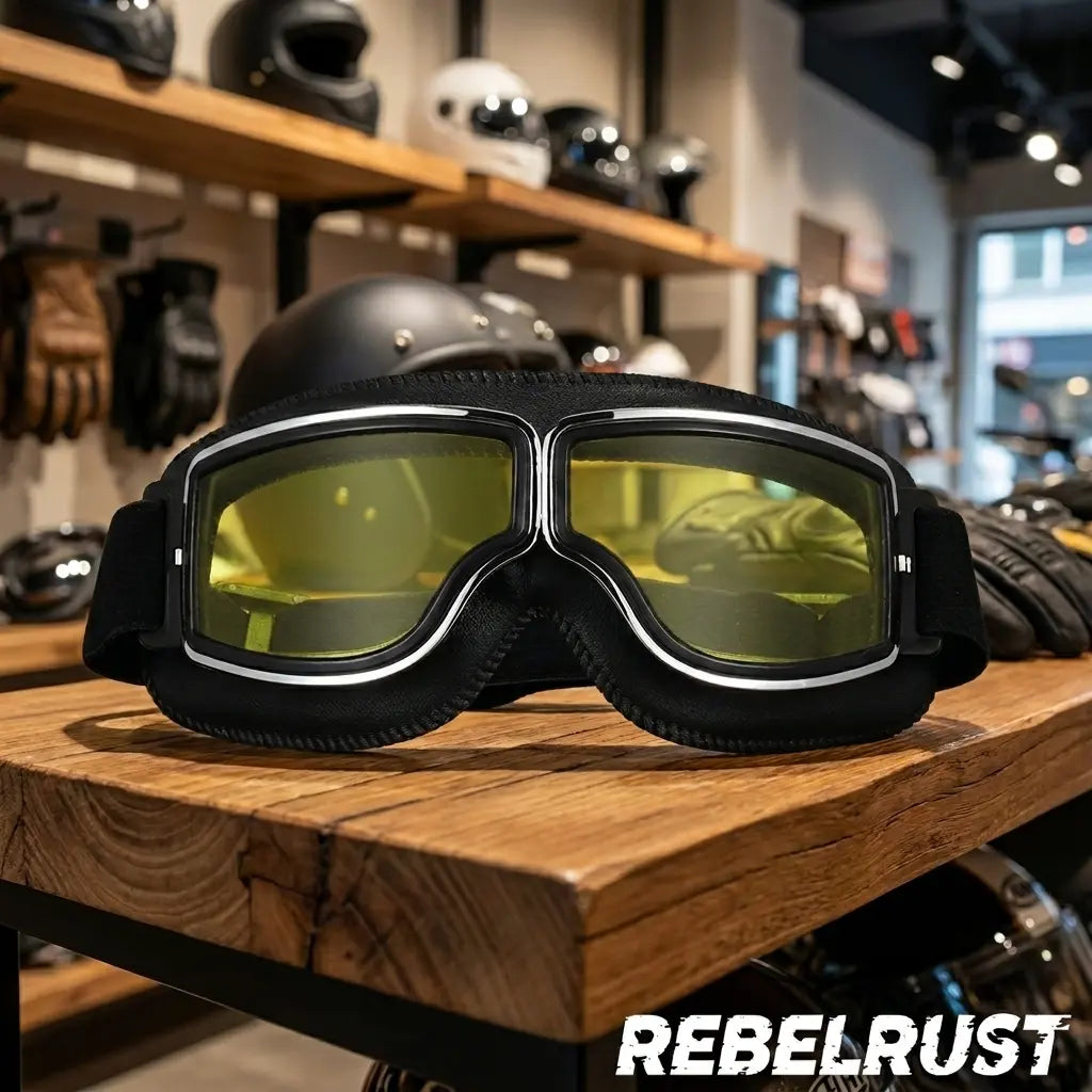 Black Leather Frame Yellow