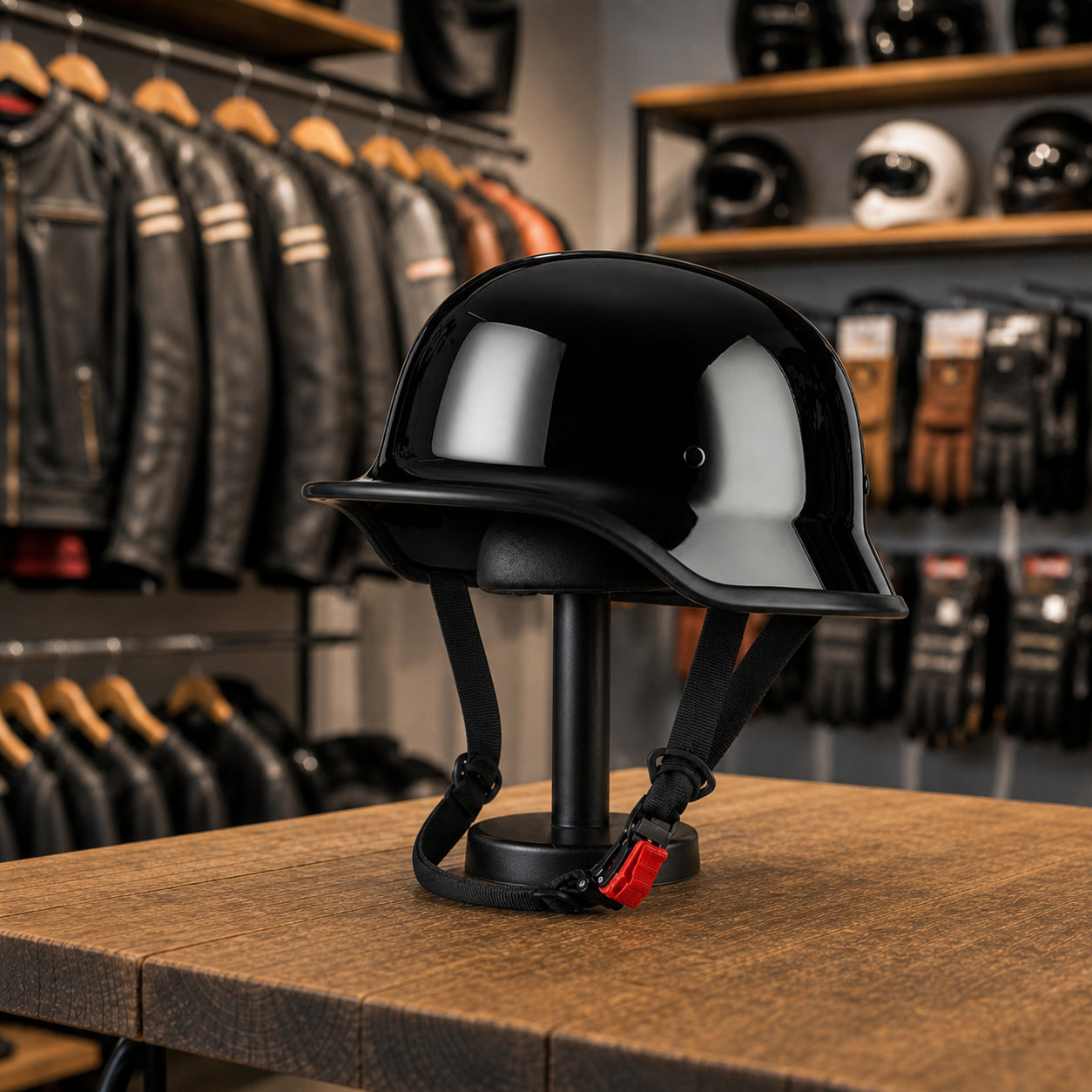 REBELRUST Vintage German Helmet - Light Black