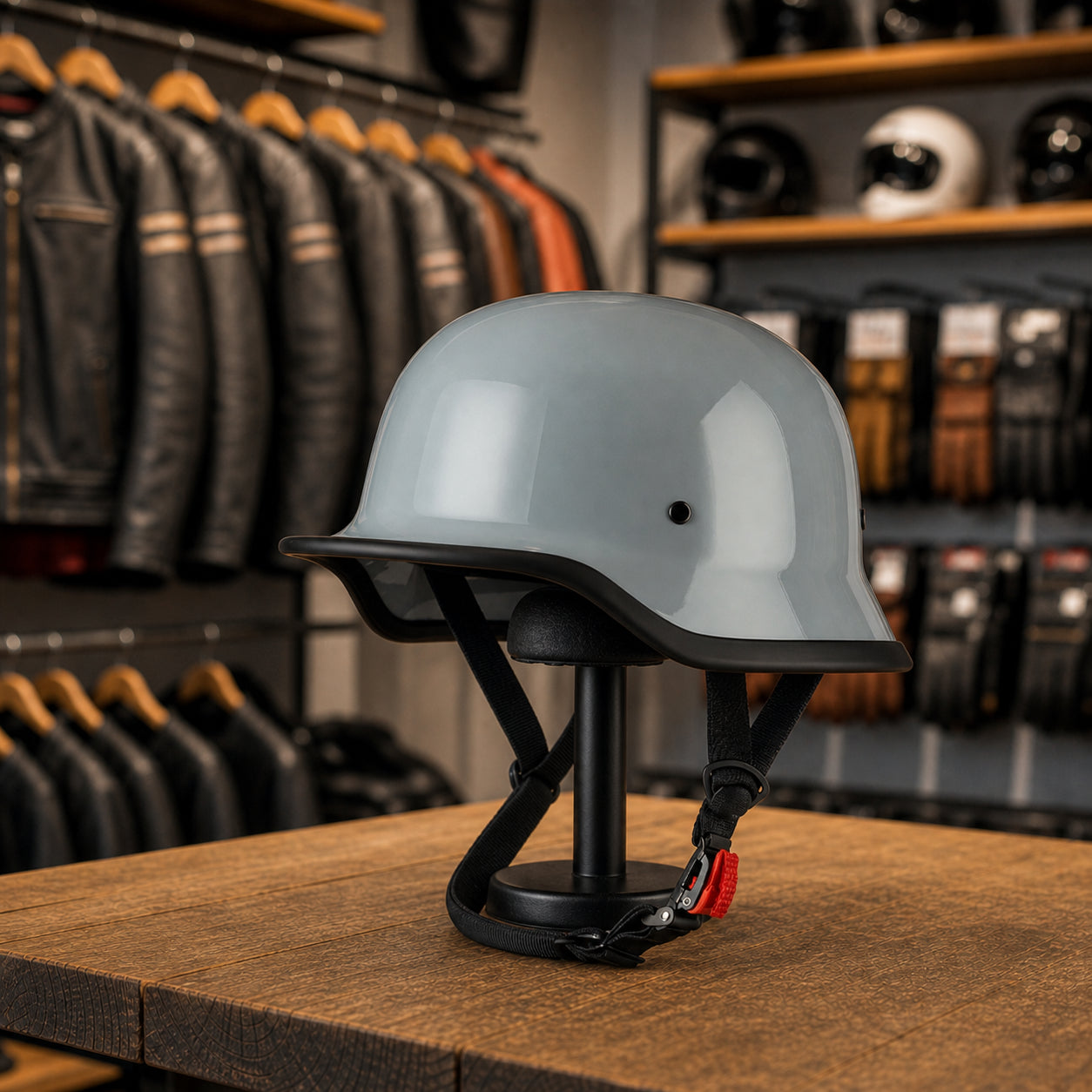 REBELRUST Vintage German Helmet - Grey Blue