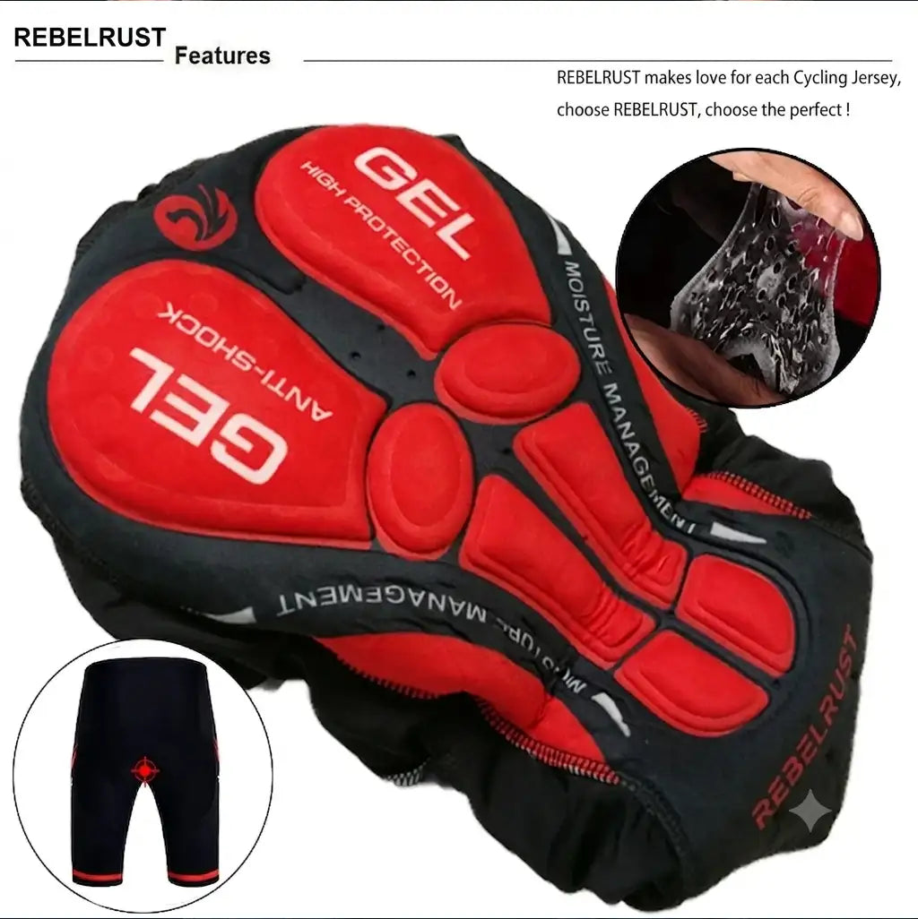 REBELRUST Pro-Tour Motorcycle Padded Shorts - fabric detail close-up