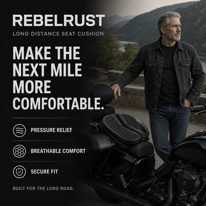 REBELRUST Long Distance Seat Cushion
