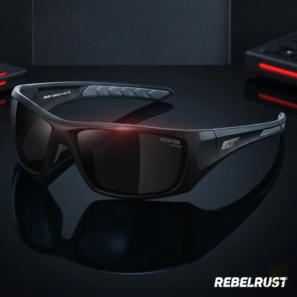 REBELRUST - Classic Motorcycle Glasses - Black Lens