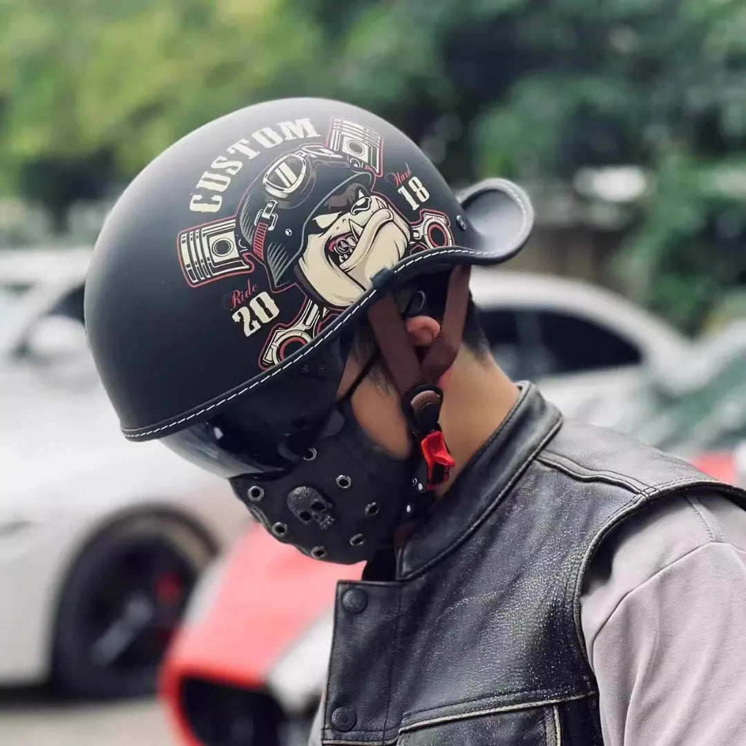 REBELRUST Vintage Cruiser Helmet - side profile