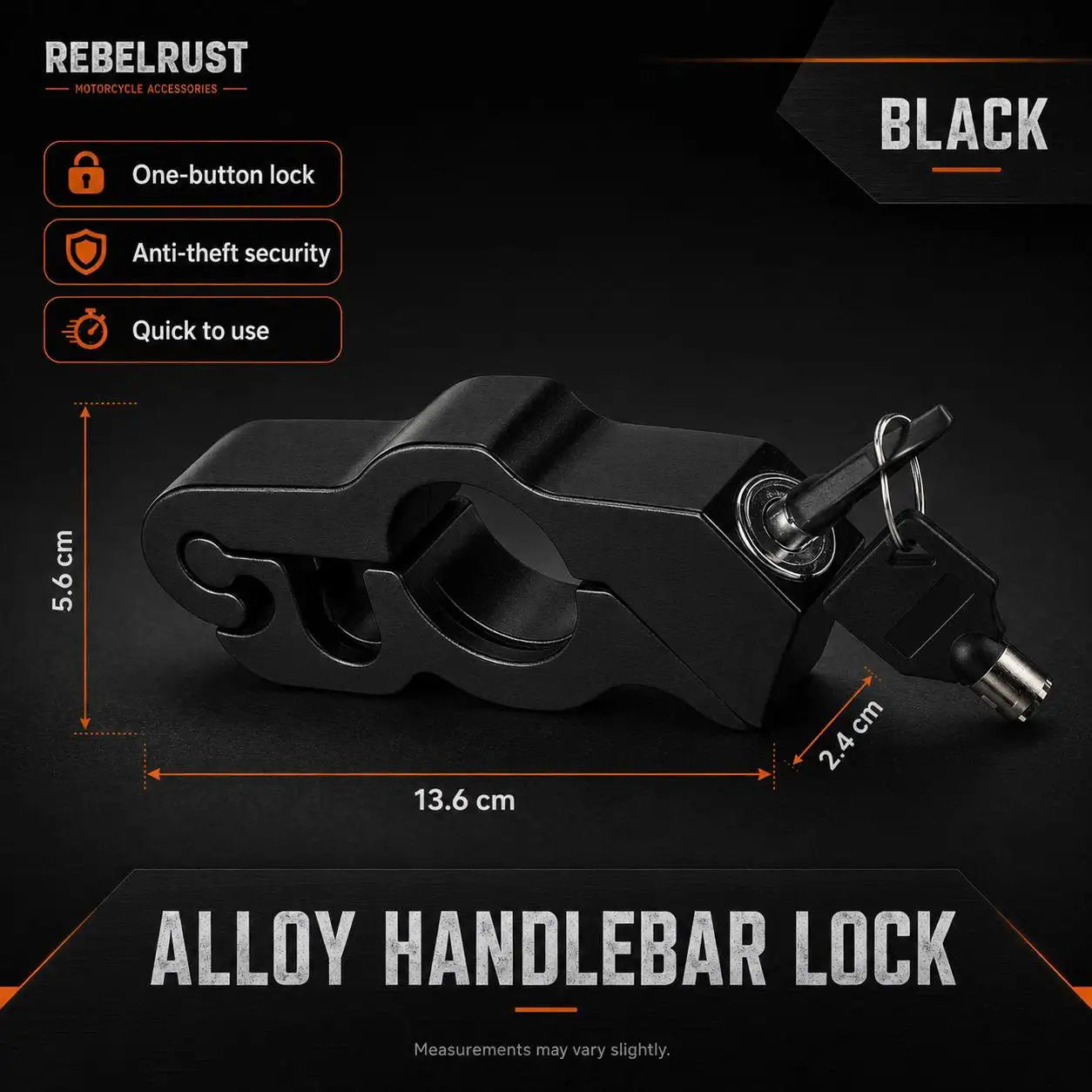 REBELRUST - Anti-Theft Grip Lock for Motorcycles