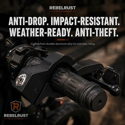 REBELRUST - Anti-Theft Grip Lock for Motorcycles